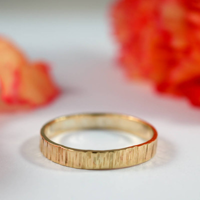 Bark EffeCT Rings In 18CT Yellow Gold