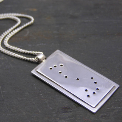 18CT White Gold Constellation Necklace