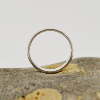 HandmadeRippled Wedding Solid White Gold Ring