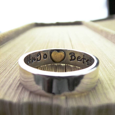 Heart Imprint Solid Gold Ring