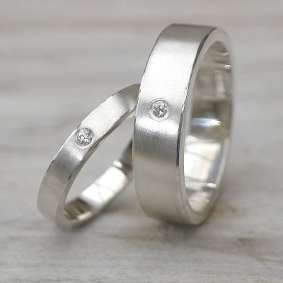 His And Hers Wedding Solid Gold Rings