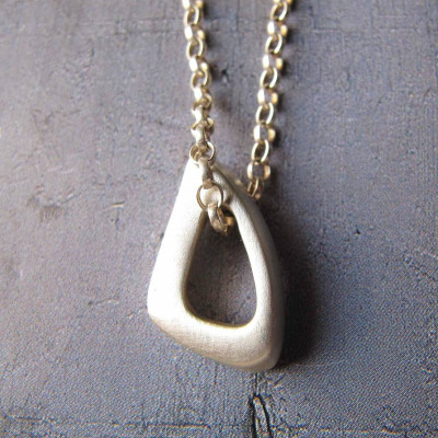 Solid Gold Infinity Triangle Necklace