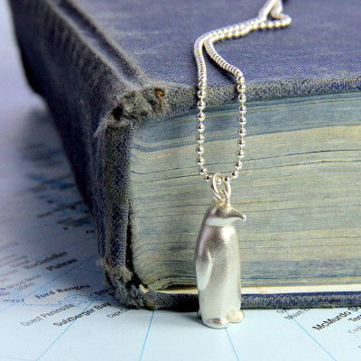 Solid Gold Penguin Necklace