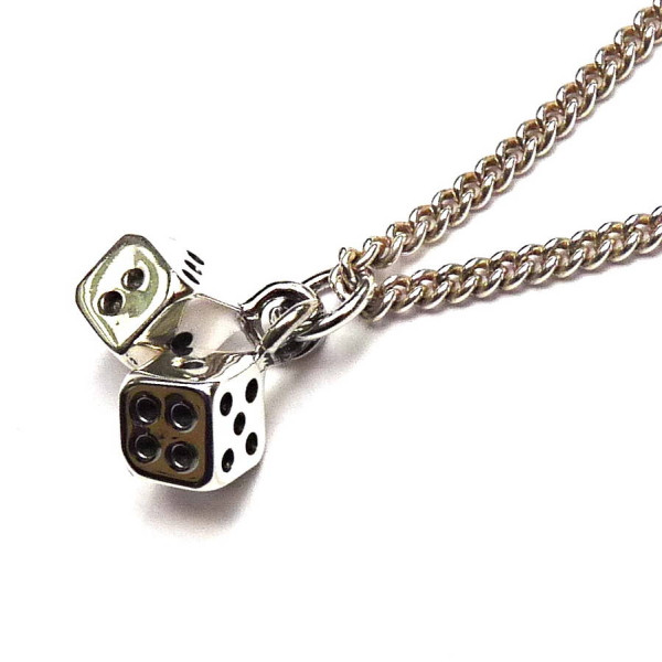 Solid Gold Lucky Dice Necklace