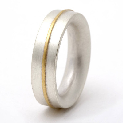 Medium 18CT Ring With 18CT Gold Detail
