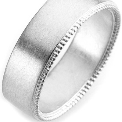 Mens Decorated Wedding Ring In 18CT Gold