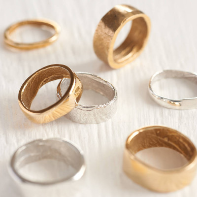 18CT Rose Gold Bespoke Fingerprint Wedding Ring