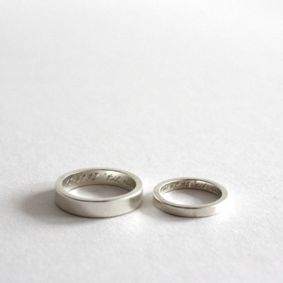Pair Of Solid Gold Rings, Siver Bands