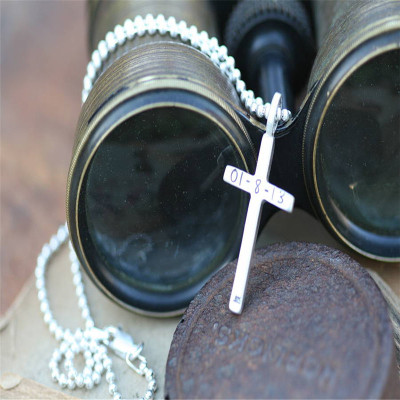 Solid Gold Love And ProteCT Cross Mens Chain