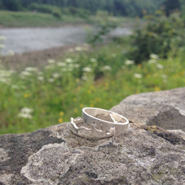 River Solid Gold Ring