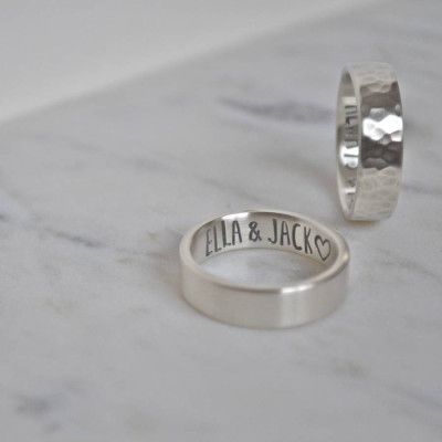Secret Message Solid White Gold Ring