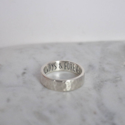Secret Message Solid White Gold Ring