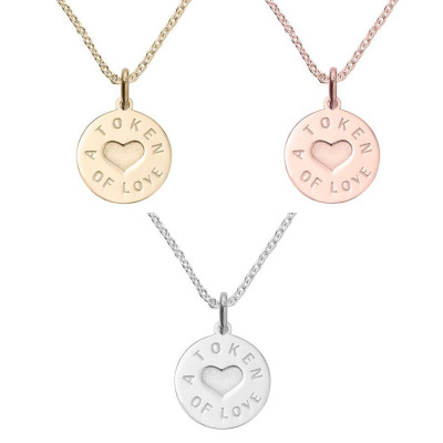 And Gold Love Token Pendant