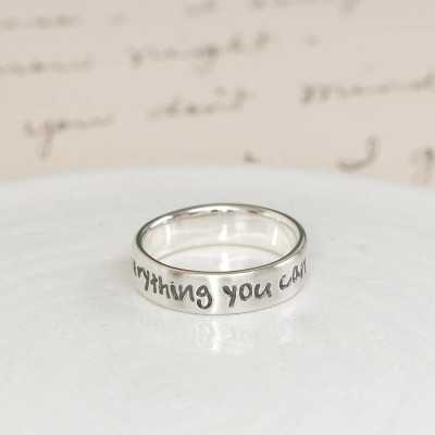Script Solid Gold Ring