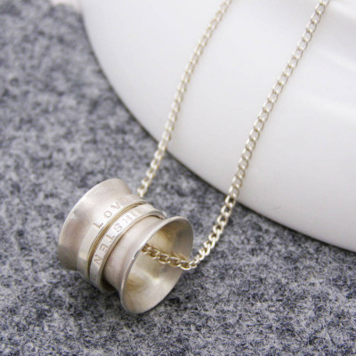 Solid Gold Spinner Pendant