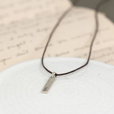 Personalised 18CT White Gold Tag Necklace