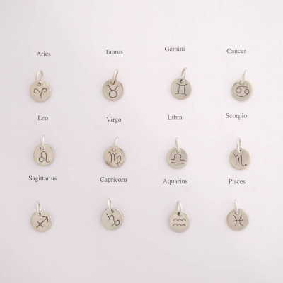Solid Gold Zodiac Name Necklace