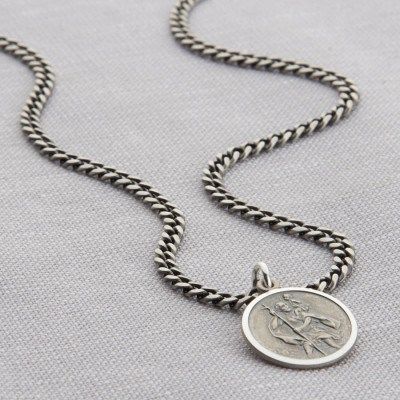 Personalised 18CT Gold St Christopher Necklace