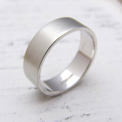 Personalised 18CT White Gold Wedding Ring
