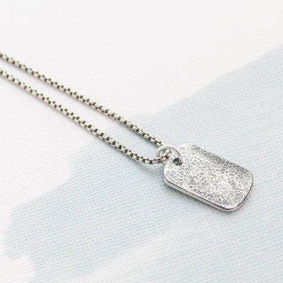 Solid Gold Dog Tag Necklace With Baby Birth Info