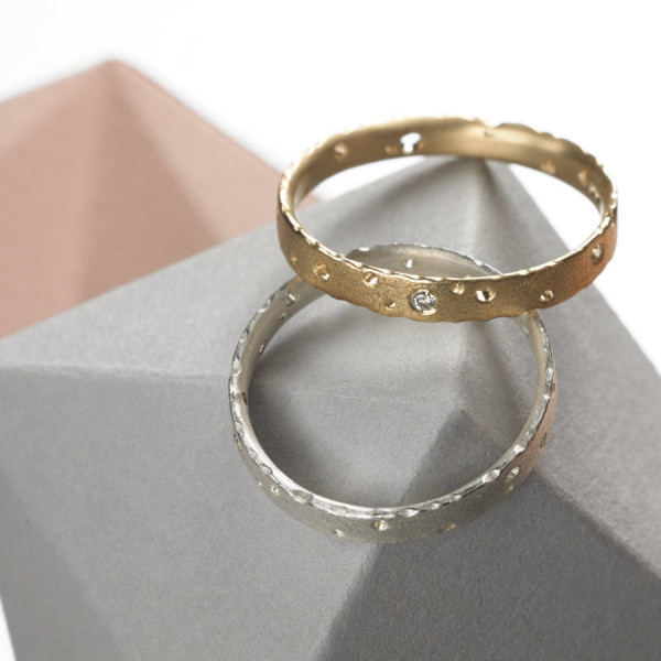 Precious 18CT Solid Gold Ring Set With Diamonds