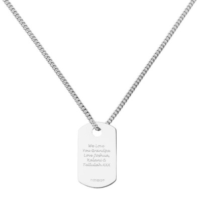 Solid Gold Dog Tag Pendant