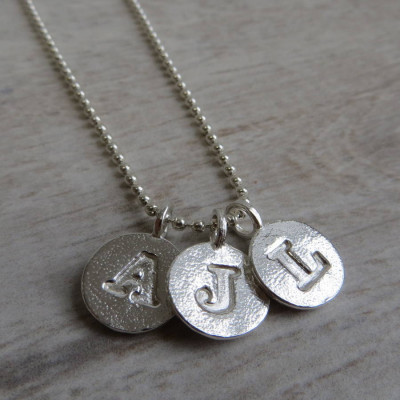 Solid Gold Letter Charm And Ball Chain Name Necklace