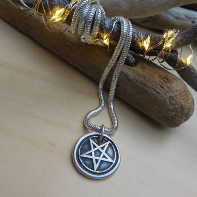 Solid Gold Pentacle Pendant