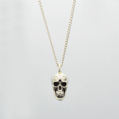 Solid Gold Skull Pendant