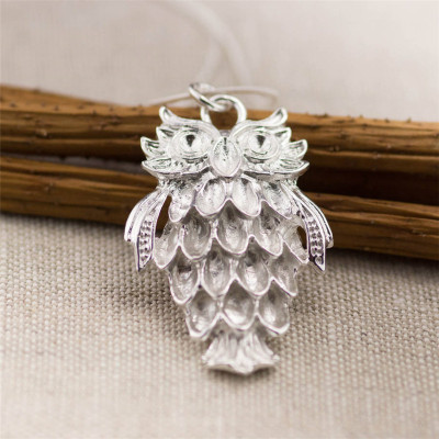 Solid Gold Wise Owl Pendant