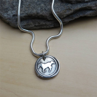 Solid Gold Spirit Of The Horse Pendant