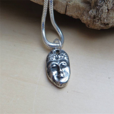 Solid Gold Siver Sage Pendant