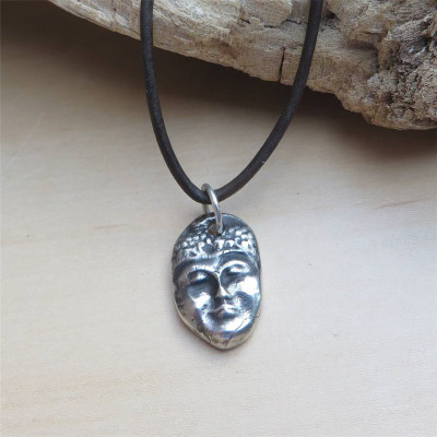 Solid Gold Siver Sage Pendant