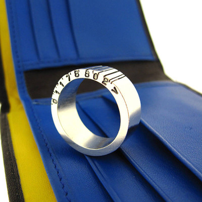 WideBarcode Solid Gold Ring