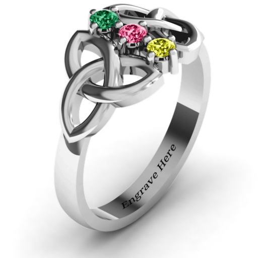 Sláine Celtic Knot Solid White Gold Ring