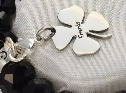Solid Gold Four Leaf Clover Charm