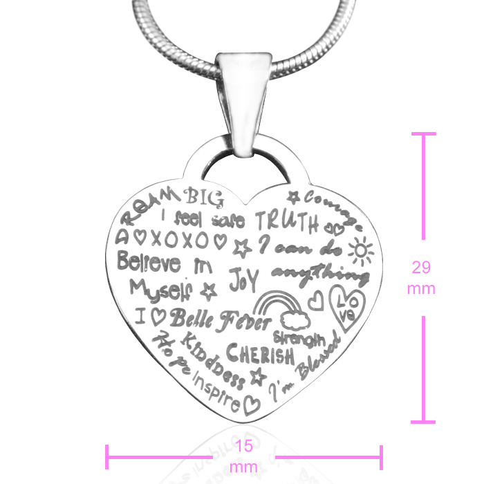 Solid Gold Heart of Hope Necklace -