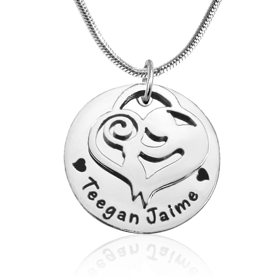 Solid Gold Mother's Disc Single Necklace -
