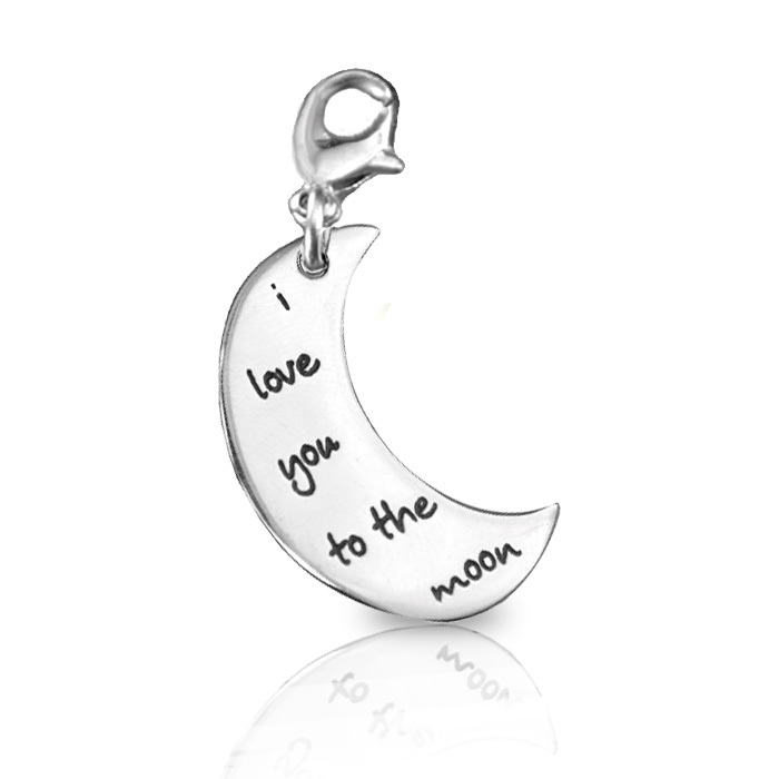 Solid Gold Moon Charm