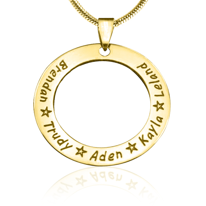 Personalised Circle of Trust Necklace - 18CT Gold