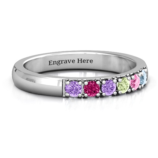 3 - 11 Stone Affinity Solid White Gold Ring