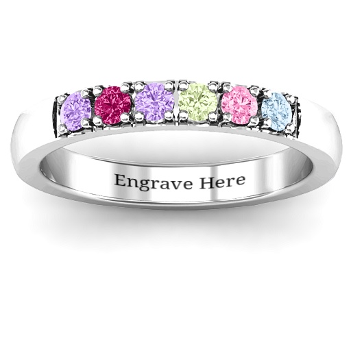 3 - 11 Stone Affinity Solid White Gold Ring
