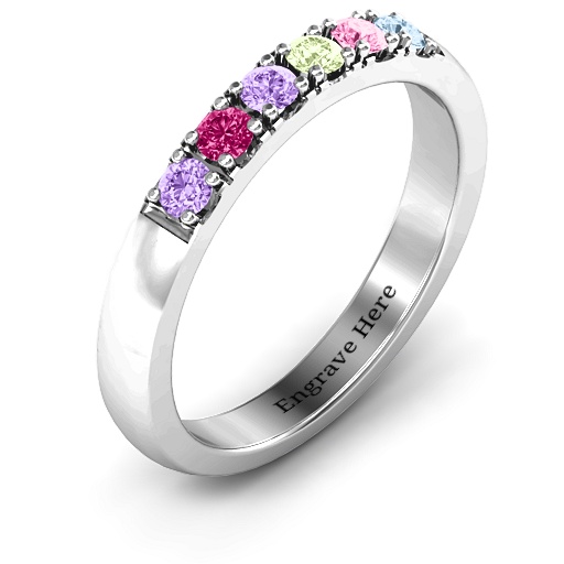 3 - 11 Stone Affinity Solid White Gold Ring