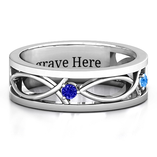 Classic Fish Men's Solid White Gold Ring