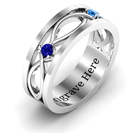 Classic Fish Men's Solid White Gold Ring