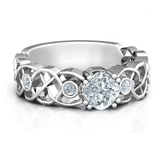 Elizabeth Solid White Gold Ring
