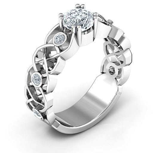 Elizabeth Solid White Gold Ring