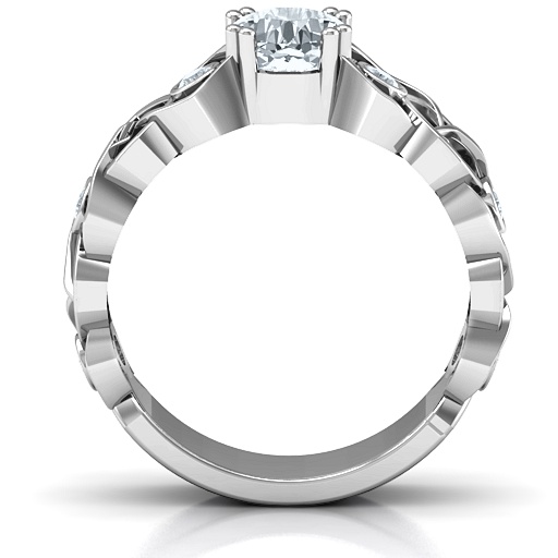 Elizabeth Solid White Gold Ring