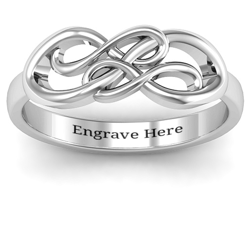 Everlasting Infinity Solid White Gold Ring