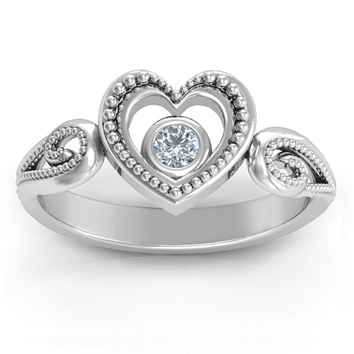 For My Love Solid White Gold Ring